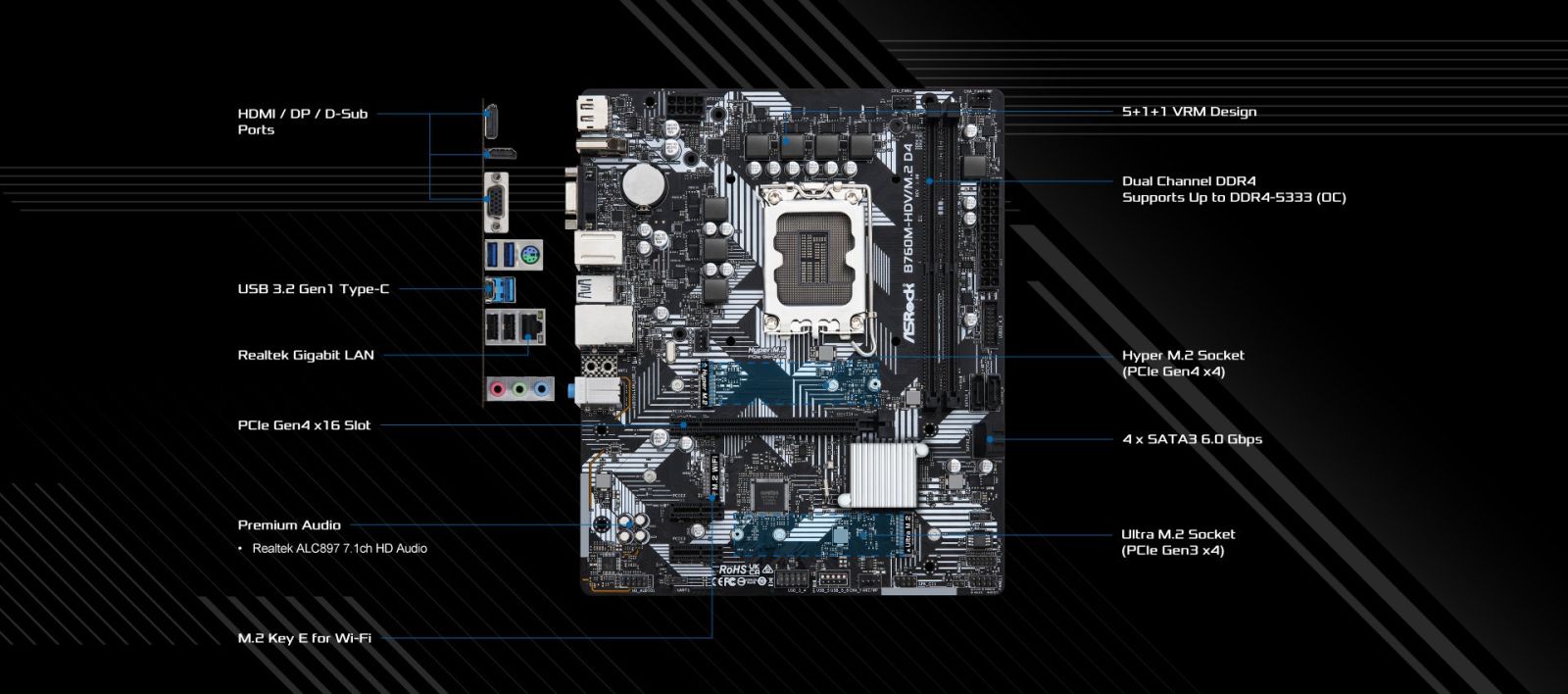 asrock b760m-hdv/m.2 d4